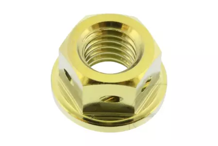 Porca de roda dentada Pro Bolt M8x1,25mm em titânio dourado - TISPN8DG