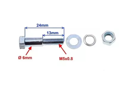 Schroef voor koppelings- of remhendel universeel 6 mm schroefdraad M5 1 st.-2