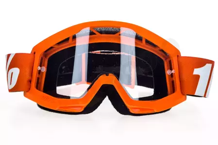 Motorrad Crossbrille Goggle 100% Prozent Strata Jr Junior Youth Orange gelb/orange klar-2