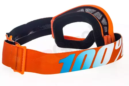 Motorrad Crossbrille Goggle 100% Prozent Strata Jr Junior Youth Orange gelb/orange klar-5