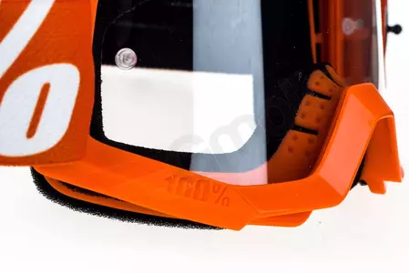 Motorrad Crossbrille Goggle 100% Prozent Strata Jr Junior Youth Orange gelb/orange klar-9