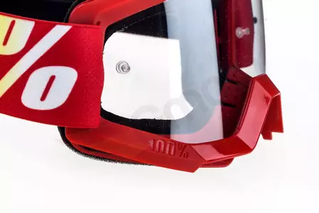 Motorrad Crossbrille Goggle 100% Prozent Strata Jr Junior Youth Furnace rot klar-9