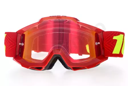 Gafas de moto 100% Porcentaje modelo Accuri Jr Youth niños Saarinen color rojo cristal rojo espejo-2