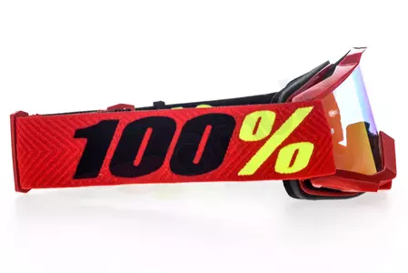 Gafas de moto 100% Porcentaje modelo Accuri Jr Youth niños Saarinen color rojo cristal rojo espejo-4