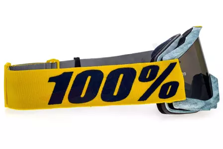 Gafas de moto 100% Percent modelo Accuri Athleto color blanco/amarillo cristal plata espejo (cristal transparente adicional)-4