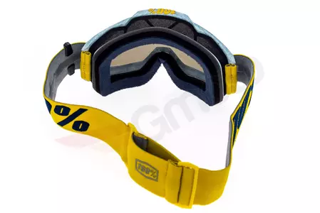 Gafas de moto 100% Percent modelo Accuri Athleto color blanco/amarillo cristal plata espejo (cristal transparente adicional)-7