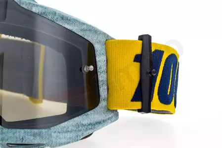 Gafas de moto 100% Percent modelo Accuri Athleto color blanco/amarillo cristal plata espejo (cristal transparente adicional)-9