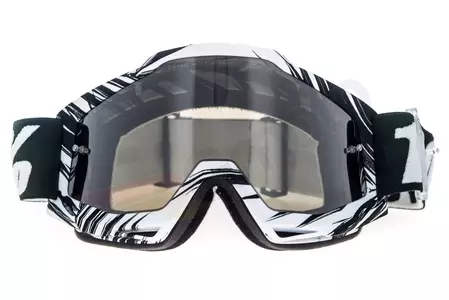 Gafas de moto 100% Percent modelo Accuri Bali color blanco/negro cristal plata espejo-2