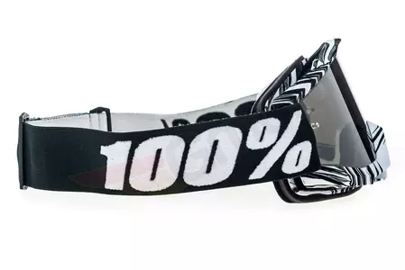Motorističke naočale 100% Percent model Accuri Bali, bijelo/crno, staklo, srebrno ogledalo-4