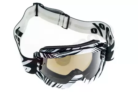 Gafas de moto 100% Percent modelo Accuri Bali color blanco/negro cristal plata espejo-6