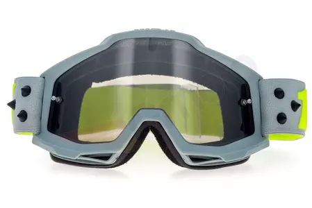 Gafas de moto 100% Percent modelo Accuri Berlin color gris cristal plata espejo-2
