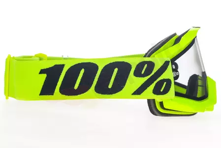 Gogle motocyklowe 100% Procent model Accuri Enduro kolor zółty fluo (przeźroczysta podwójna szybka)-4