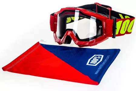 Gafas de moto 100% Porcentaje modelo Accuri Enduro Saarinen rojo (doble acristalamiento transparente)-11