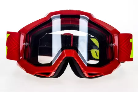 Gafas de moto 100% Porcentaje modelo Accuri Enduro Saarinen rojo (doble acristalamiento transparente)-2