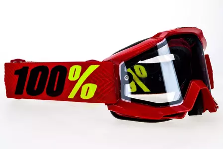 Gafas de moto 100% Porcentaje modelo Accuri Enduro Saarinen rojo (doble acristalamiento transparente)-3