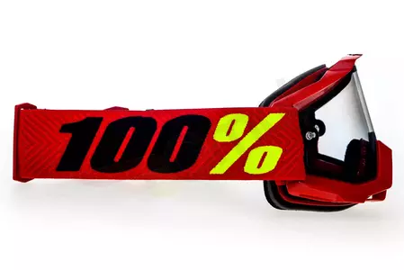 Gafas de moto 100% Porcentaje modelo Accuri Enduro Saarinen rojo (doble acristalamiento transparente)-4