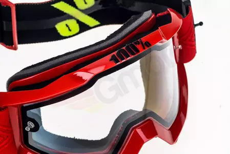 Gafas de moto 100% Porcentaje modelo Accuri Enduro Saarinen rojo (doble acristalamiento transparente)-9