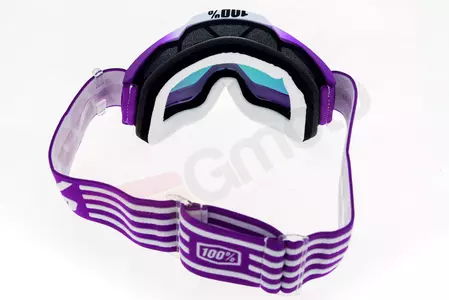 Gafas de moto 100% Porcentaje modelo Accuri Framboise color Violeta/blanco cristal rojo espejo (cristal transparente adicional)-6