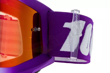 Gafas de moto 100% Porcentaje modelo Accuri Framboise color Violeta/blanco cristal rojo espejo (cristal transparente adicional)-9