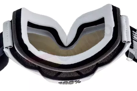 Motorističke naočale 100% Percent model Accuri Galactica, bijela boja, srebrno ogledalo (dodatna prozirna leća)-10