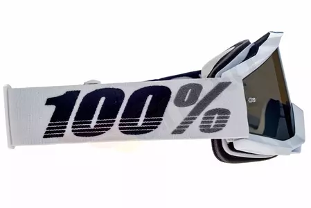 Motorističke naočale 100% Percent model Accuri Galactica, bijela boja, srebrno ogledalo (dodatna prozirna leća)-4