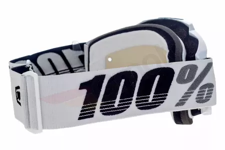 Gogle motocyklowe 100% Procent model Accuri Galactica kolor biały szybka srebrne lustro (dodatkowa przeźroczysta szybka)-5