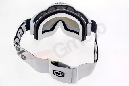 Motorističke naočale 100% Percent model Accuri Galactica, bijela boja, srebrno ogledalo (dodatna prozirna leća)-6