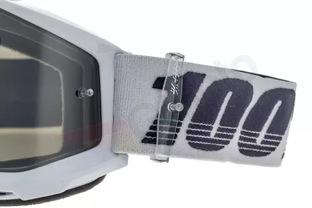 Motorističke naočale 100% Percent model Accuri Galactica, bijela boja, srebrno ogledalo (dodatna prozirna leća)-9