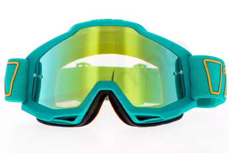 Motorkerékpár szemüveg 100% százalékos modell Accuri Galak szín zöld üveg arany tükör-2