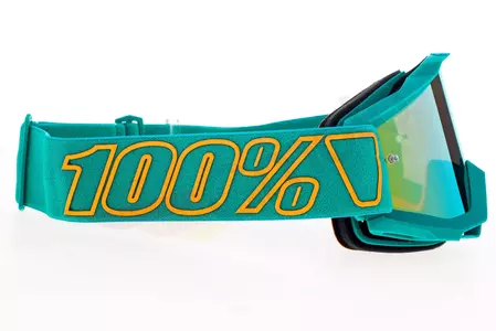 Gogle motocyklowe 100% Procent model Accuri Galak kolor zielony szybka złote lustro-4