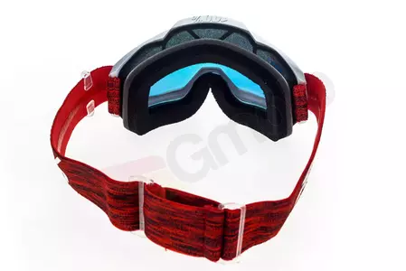 Gafas de moto 100% Porcentaje modelo Accuri Graham color blanco/granate rojo cristal espejo (cristal transparente adicional)-6