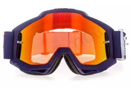 Gafas de moto 100% Porcentaje modelo Accuri Grib color azul cristal rojo espejo (cristal transparente adicional)-2
