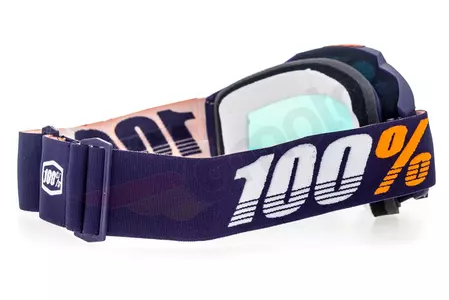 Gafas de moto 100% Porcentaje modelo Accuri Grib color azul cristal rojo espejo (cristal transparente adicional)-5