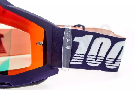 Gafas de moto 100% Porcentaje modelo Accuri Grib color azul cristal rojo espejo (cristal transparente adicional)-9