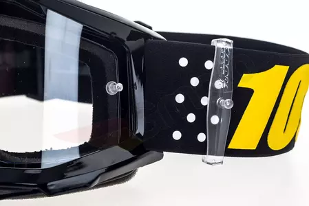 Motorističke naočale 100% Percent model Accuri Jr Youth Pistol dječja boja crna/žuta prozirna leća-8