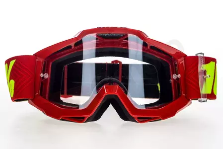 Gafas de moto 100% Porcentaje modelo Accuri Jr Youth Saarinen infantil color rojo cristal transparente-2