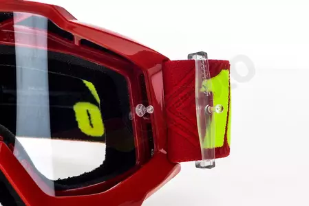 Gafas de moto 100% Porcentaje modelo Accuri Jr Youth Saarinen infantil color rojo cristal transparente-8