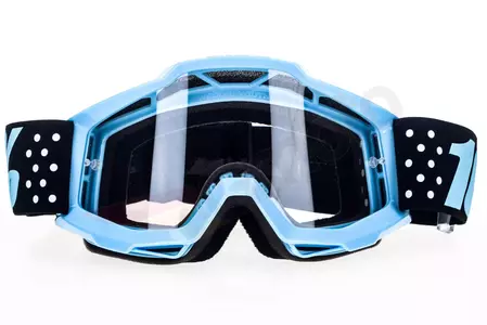 Gafas de moto 100% Porcentaje modelo Accuri Jr Youth Taichi infantil color azul cristal transparente-2