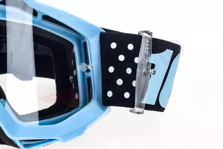 Gafas de moto 100% Porcentaje modelo Accuri Jr Youth Taichi infantil color azul cristal transparente-8