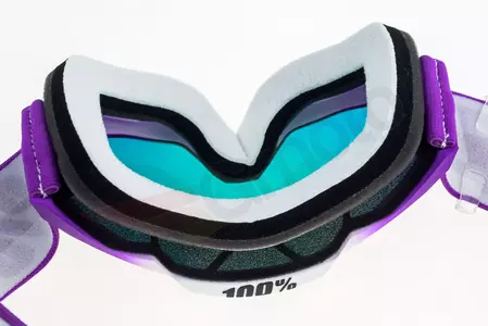 Gafas de moto 100% Porcentaje modelo Accuri Jr Youth niños Framboise color Violeta/blanco cristal rojo espejo-10