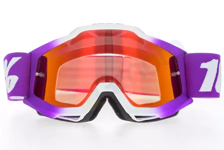 Gafas de moto 100% Porcentaje modelo Accuri Jr Youth niños Framboise color Violeta/blanco cristal rojo espejo-2