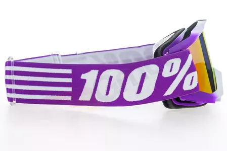 Gafas de moto 100% Porcentaje modelo Accuri Jr Youth niños Framboise color Violeta/blanco cristal rojo espejo-4