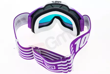 Gafas de moto 100% Porcentaje modelo Accuri Jr Youth niños Framboise color Violeta/blanco cristal rojo espejo-6