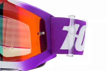 Gafas de moto 100% Porcentaje modelo Accuri Jr Youth niños Framboise color Violeta/blanco cristal rojo espejo-9