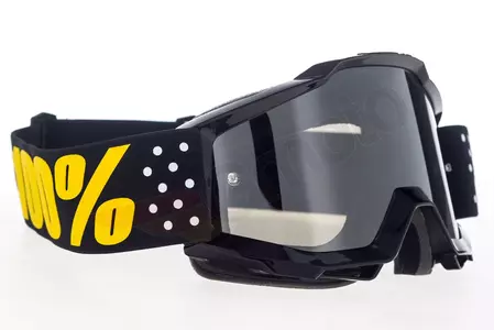 Gafas de moto 100% Porcentaje modelo Accuri Jr Youth niños Pistola color negro cristal plata espejo-3
