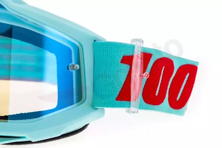 Ochelari de motocicletă 100% procente model Accuri Maldives culoare albastru oglindă albastru sticlă (sticlă transparentă suplimentară)-9
