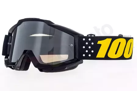 Gafas de moto 100% Procent modelo Accuri Pistol color negro cristal plata espejo (adicional cristal transparente)-1