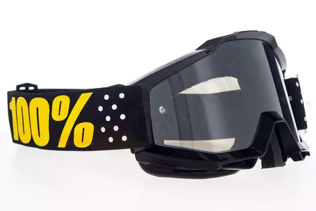 Gogle motocyklowe 100% Procent model Accuri Pistol kolor czarny szybka srebrne lustro (dodatkowa przeźroczysta szybka)-3