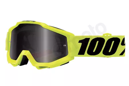 Gafas de moto 100% Procent modelo Accuri Sand amarillo fluo (lente tintada)-1