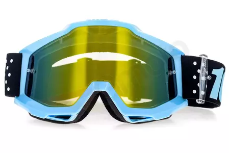 Gafas de moto 100% Porcentaje modelo Accuri Taichi color azul cristal dorado espejo (cristal transparente adicional)-2